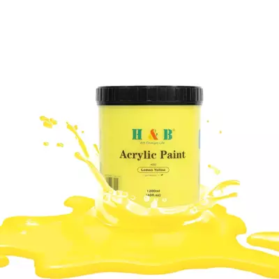 Farba Akrylowa 1200 ml - Cytrynowo Żółta / Lemon Yellow