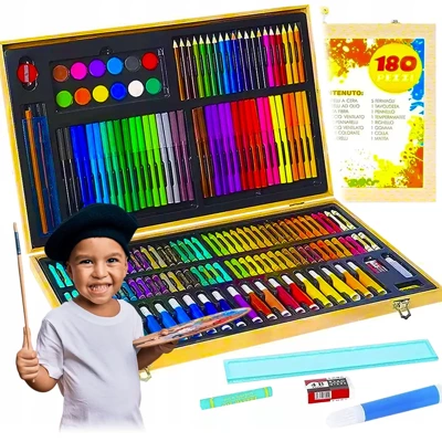 Outlet - Zestaw Artystyczny do Malowania Rysowania Walizka dla Dzieci 180w1